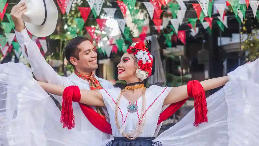 De Mariachi dansen in Mexico.